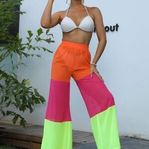 Colorful Women's Wide-Leg Pants